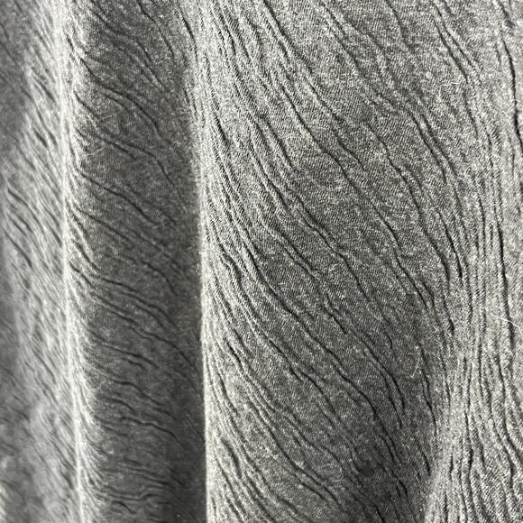 PURE JILL Top L Textured Crinkle Tunic100% Cotton Jersey Tunic Tee Gray - Picture 11 of 15